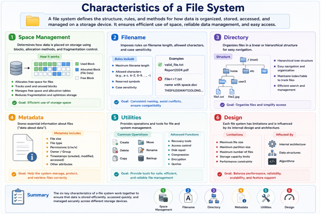 Characteristics of a File System