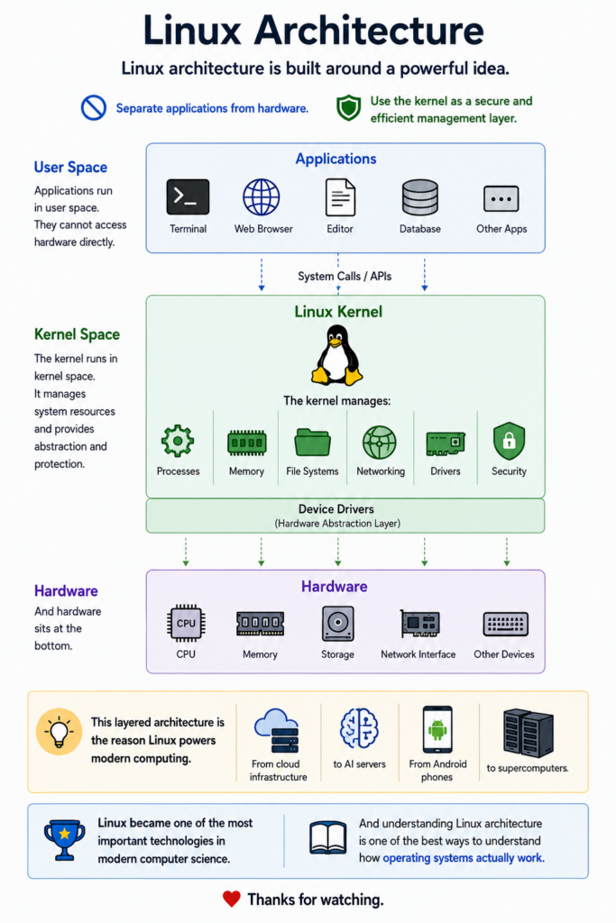 Linux architecture is built around a powerful idea.